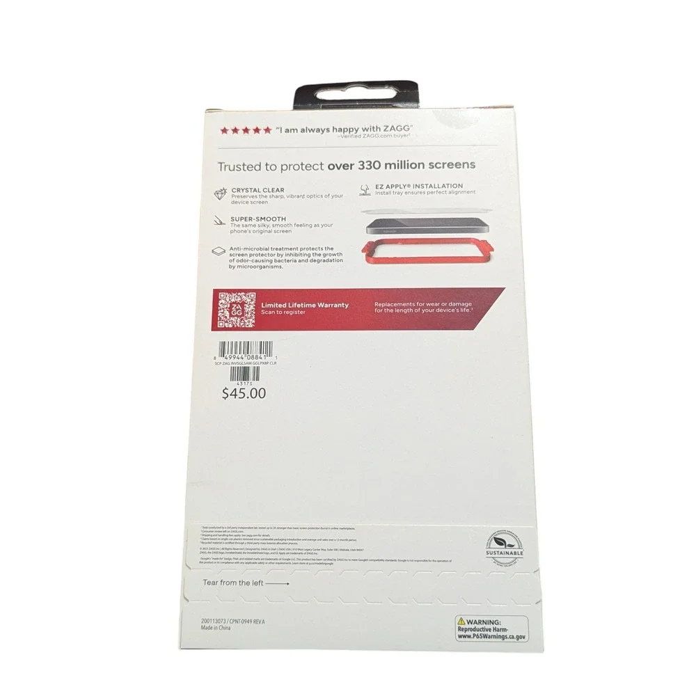 Z4N Zagg Invisible Shield Glass Screen Protector for Google‎ Pixel 8 Pro